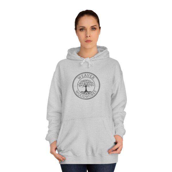 Inspirational Unisex College Hoodie - Weaver Woodworks Design - Image 4
